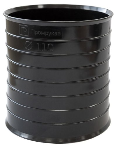 Муфта соединительная для двустенных труб Промрукав Д=125 черный фото Муфта соединительная для двустенных труб Промрукав Д=125 черный картинка